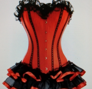 Sexy Waist Over Bust Corset Bustier With Mini Skirt