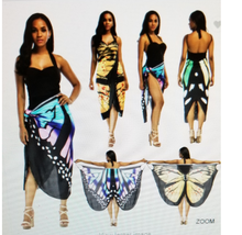 Load image into Gallery viewer, Butterfly Print Backless Wrap Around Party Dress