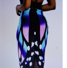 Load image into Gallery viewer, Butterfly Print Backless Wrap Around Party Dress