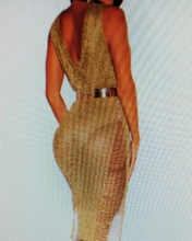 Load image into Gallery viewer, Comfortable Gold Night/Beach Dress