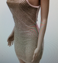 Load image into Gallery viewer, Glamorous Glitter Strap Mini/Party Dress