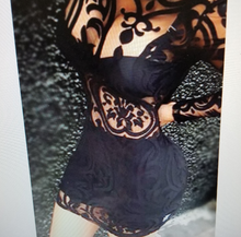 Load image into Gallery viewer, Black Sexy Lace Long Sleeve Backless Mini Dress