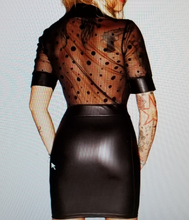 Load image into Gallery viewer, Sexy Wet Look Hollow Top Mini Dress - Pasties Not Included