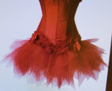 Load image into Gallery viewer, Red Corset Top With Matching Ruffle Skirt