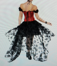 Load image into Gallery viewer, Exotic Red Off Shoulder Lace Up Corset Dress With Extended Back